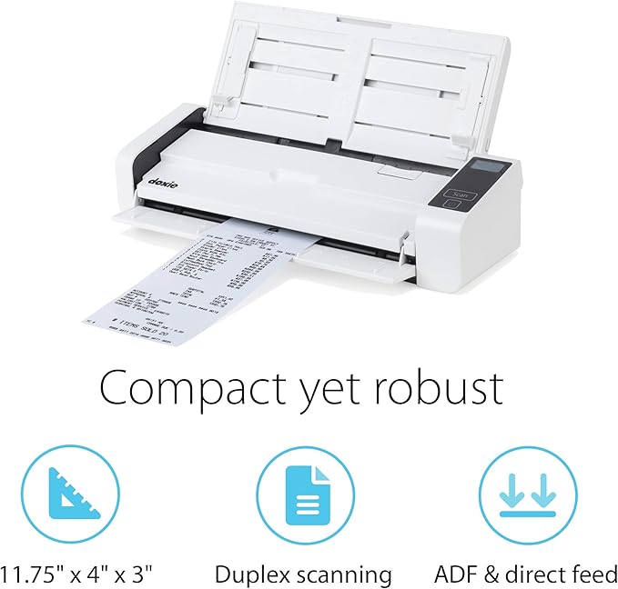 Doxie Pro DX400 - Duplex Document Scanner and Receipt Scanner for Home and Office with Amazing Software for Mac and PC