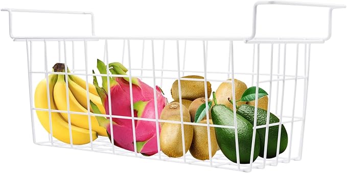 Chest Freezer Baskets 20.5 Inch, Chest Freezer Organizer Bins Metal Wire Storage Baskets with Hanging Handles for Deep Freezer, Set of 2