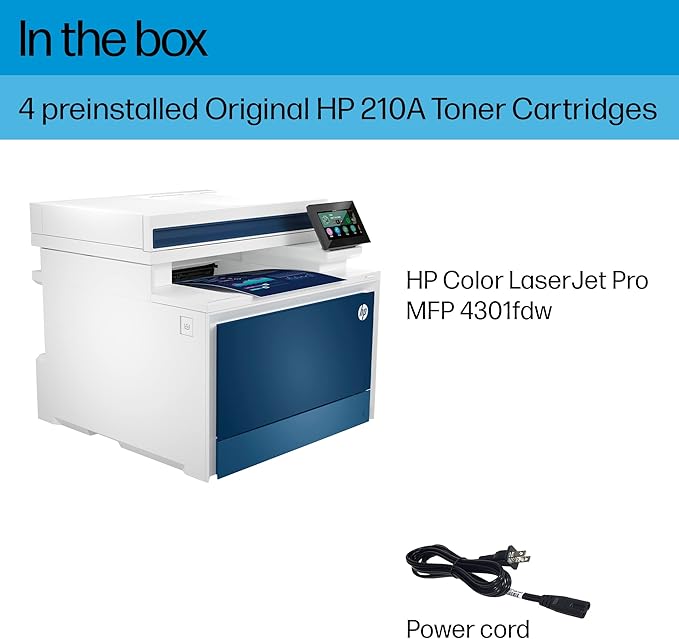HP Color LaserJet Pro MFP 4301fdw Wireless All-in-One Color Laser Printer, Scanner, Copier, Fax, Best-for-Office