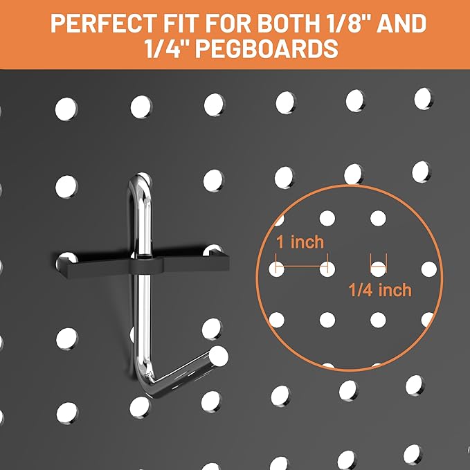 Ultrawall 120-Piece Pegboard Hooks Set, Peg Board Organizer Accessories with Bins for Hanging Various Tools in Garage, Kitchen, Craft Room