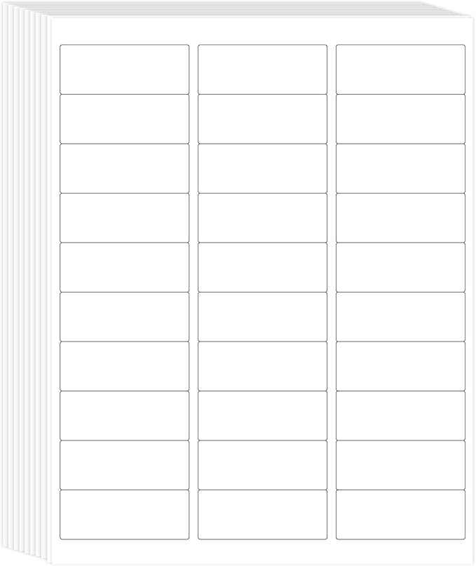 L LIKED Printable Address Labels, 1" x 2-5/8", 900 Labels, 30 per Sheet, Label Stickers for Envelopes (30 Sheets)