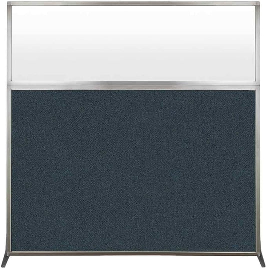 Versare Hush Screen Portable Room Divider | Workstation Wall Divider | Freestanding Privacy Hush Panels | Frosted Windows | Fabric Office Divider Screen | Great for Room Separation