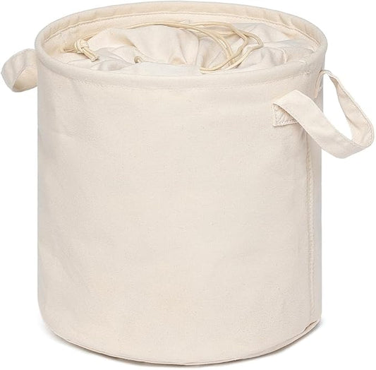 Foldable Storage Bins with Lids Cotton Canvas Rectangular Storage Box Ideal for Organization Lightweight and Durable (10.24 x 10.04)