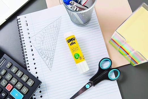 UHU Stic, Glue Stick Solvent Free, Washable, Screw on Cap, for School, Crafts, Scrapbooking 2 x 40g + Bonus