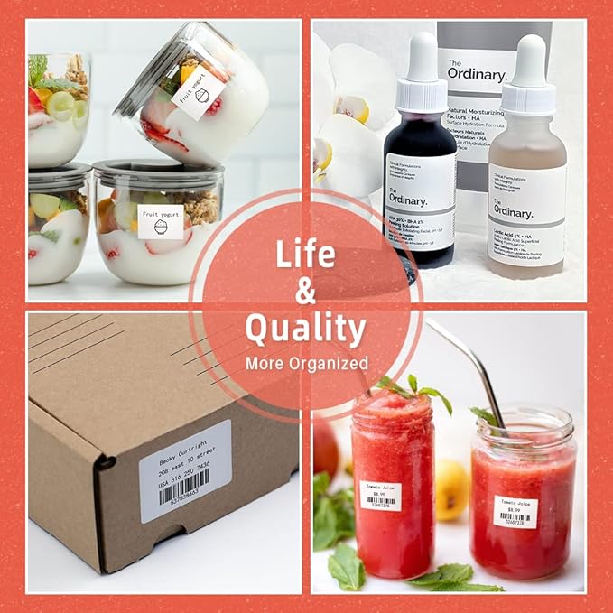 Phomemo 690 PCs Thermal Label - 1.57'' x 1.18'' (40x30mm) Labels Tape for M110/M220/M108/M250/M260/M120/M200/M221/M150/M160 Label Maker, Multipurpose Barcode Stickers, 230 Pcs/Roll