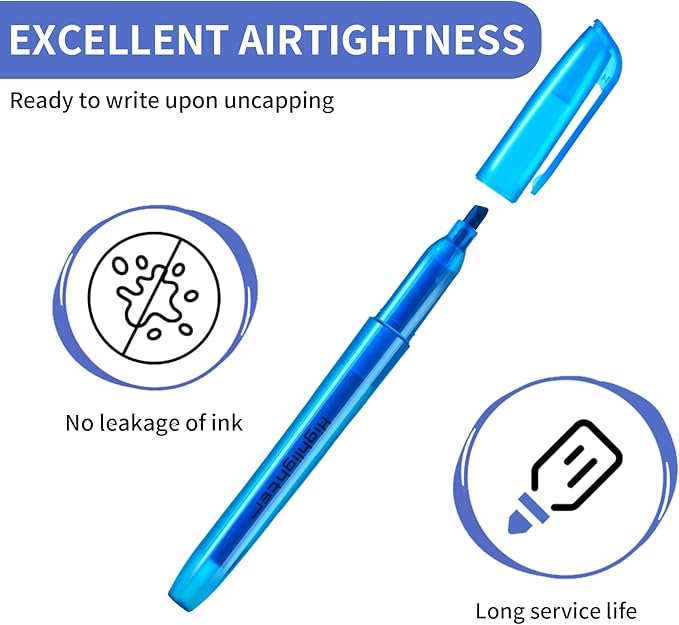 Highlighters Assorted Colors, 240 Pack Highlighters Bulk : No Bleed & Dry-Quickly, Highlighter Set : Chisel Tip & 6 Bright Colors, Highlighter Markers for school | college | office supplies