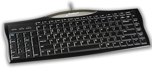 Evoluent R3K Reduced Reach Right-Hand Keyboard – Wired USB Compact with Numeric Pad, Ergonomic Computer Keyboards for Comfortable Typing, Black Full-Size PC Keyboard with One-Touch Shortcut Keys