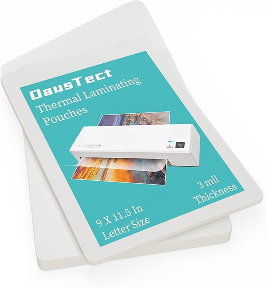 Thermal Laminating Pouches 3 mil, Clear 9 x 11.5 Inch Laminating Sheet Paper for Thermal Laminator, Holds 8.5 x 11 Inch Letter Size Sheets Lamination Sheet (100 Pack)