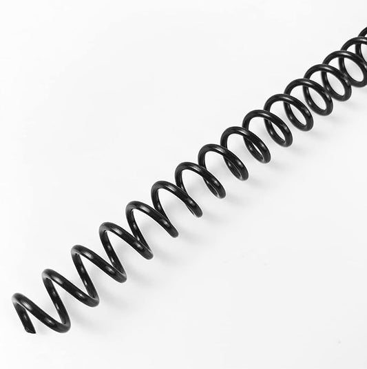 Binditek 50 Pack Plastic Spiral Binding Coils, 8mm(5/16"), 40 Sheet Capacity, 4:1 Pitch, Black, 48Loops, for Letter Size, for Students and Coworkers