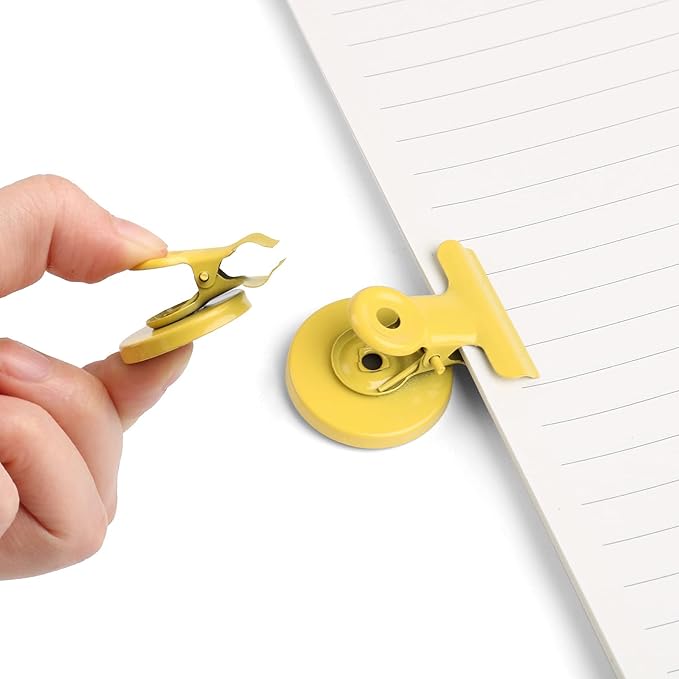 VNDUEEY 12 Pack Colorful Strong Magnetic Clips, Fridge Magnets Refrigerator Magnets, Clips Magnets for Whiteboard, Locker, Kitchen, Office Organizing Decorating (Multicolored)