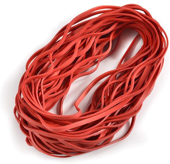 Coopay 12 Inches Extra Large Rubber Bands, 30 Pieces Heavy Duty Trash Can Band Bulk, Strong Elastic for Office Supply School Home, Garbage Cans, File Folders (Red)