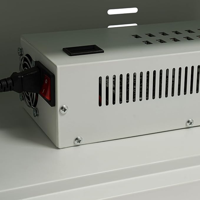 Cell Phone Charging Stations 20 Device, Rechargeable Mobile Phones Charging Cabinet Storage Locker, Secure Phone Cabinet, for Classroom Office