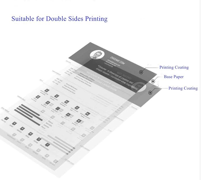 Uinkit 100 Sheets 11x17 A3 Thin Matte Presentation Paper Photo Double Sided 38lb 140gsm Printable on Both Sides Brochure Photos Picture Poster Playbill Flyer Coated for laser and Inkjet Printer