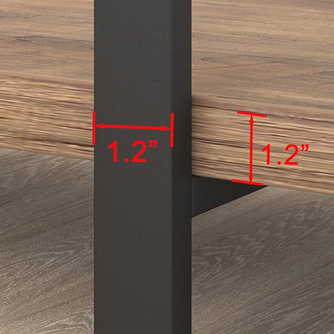 HSH Tall Bookcases and Book Shelves 6 Shelf, Metal Wooden Book Shelf and Storage Rack, Modern Etagere 6 Tier Bookshelf, Farmhouse Large Display Bookshelves for Bedroom Living Room Office, Rustic Oak