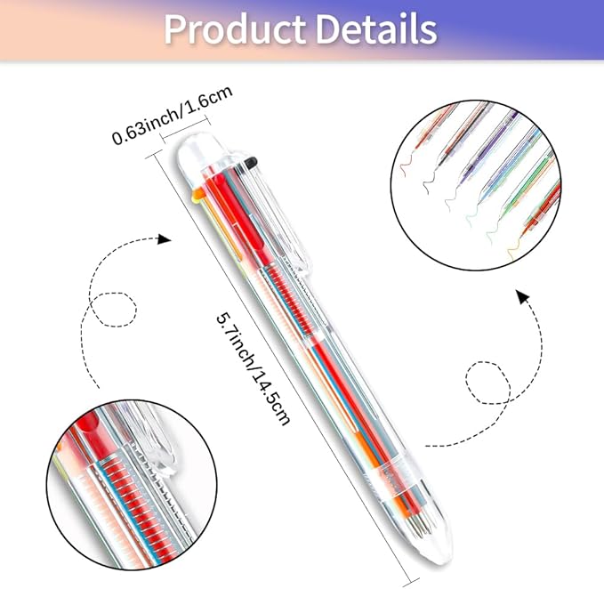 Valentines Classroom Favors 12 PCS Ballpoint Pens for Student Classroom Must Have Colored Pens Ballpoint School Supplies Party Favors Office Supplies Back to School Gifts for Students Son Daughter