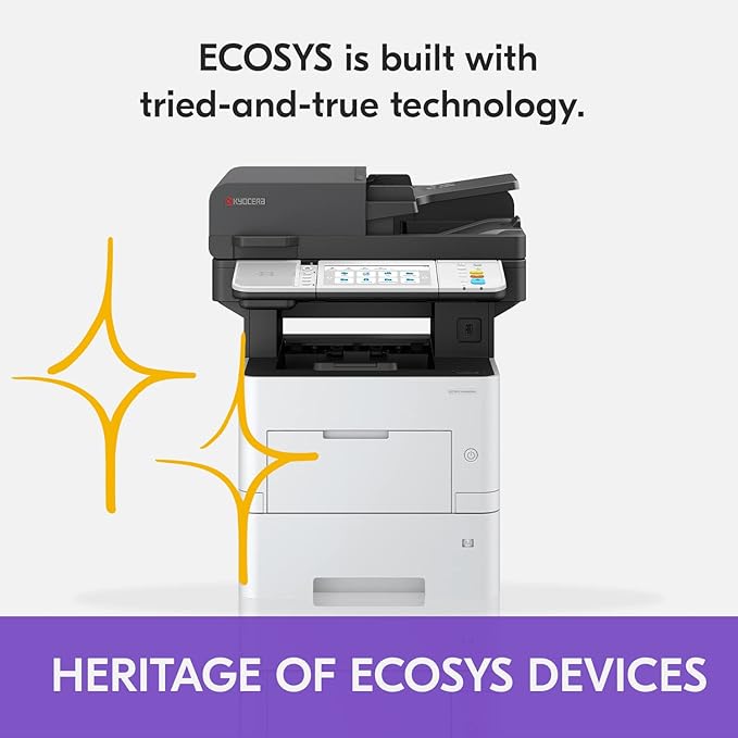 KYOCERA ECOSYS MA5500ifx All-in-One Monochrome Laser Printer (Print/Copy/Scan/Fax), 57 ppm, Up to Fine 1200 dpi, Gigabit Ethernet HyPAS Capable, 7 inch Touchscreen Panel, 512 MB