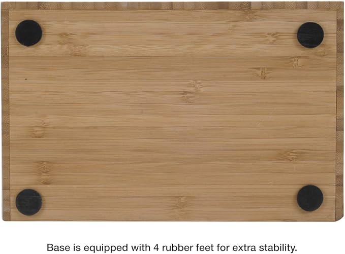 MobileVision Slim Bamboo Charging Station & Compatible Adapter for Apple Watch Multi Device Organizer, Smartphones, Tablets, Laptops & More