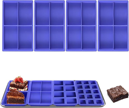 4 Pcs Silicone Tray Dividers for Harvest Right Freeze Dryer,Silicone Food Molds for Harvest right freeze dryer accessories，Reusable Dryer Food Freezer Trays (Purple,4 Cavities)