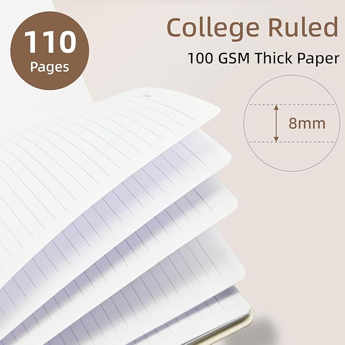 Cute Spiral Notebook journal A4 Aesthetic Pretty Design for Women Girls Kawaii with Pocket, 8.5 x 11 inch, Lined, Positive