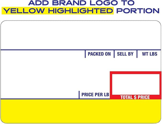 CEPRICO - Customizable CĀS Scale Labels - 144 Rolls of Thermal UPC Printing Scale Labels – Compatible with CĀS LST-8010 | Ideal for Supermarkets, Retailers and Grocery Stores