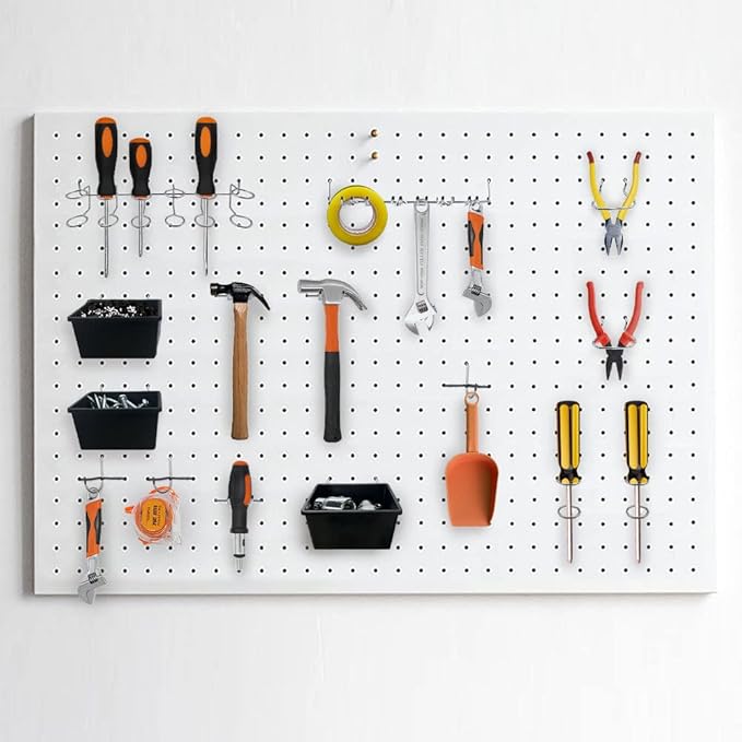 258PCS Pegboard Hooks, Pegboard Accessories Organizer Kit, Pegboard Set for Tools,1/8 and 1/4 inch Pegboard Hooks Assortment, Peg Board Hooks, Peg Board Bins, Peg Locks