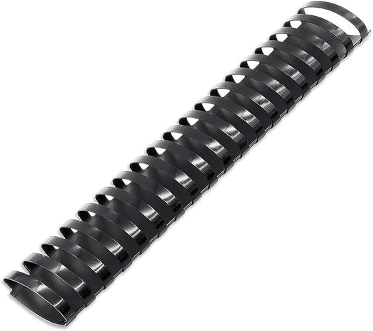 Binditek 10 Pack Plastic Binding Comb Spines, 2 Inch Diameter, 450 Sheet Capacity, 19 Ring, for Letter Size, Black, for Students and Coworkers