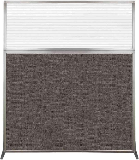 Versare Hush Screen Portable Room Divider | Workstation Wall Divider | Freestanding Privacy Hush Panels | Clear Fluted Windows | Fabric Office Divider Screen | Great for Room Separation
