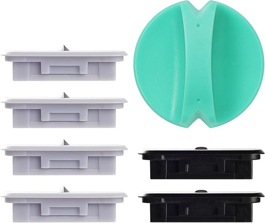 6-Pack Trimmer Replacement Blades for Fiskars Paper Trimmer, Replacement Blade for All Series of Fiskars/Portable&Precision Trimmer,Arts and Crafts,4 Cutting&2 Scoring Blades,Slider,Ice Blue