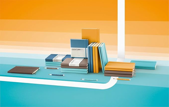 LEUCHTTURM1917 - Notebook Hardcover Medium A5-251 Numbered Pages for Writing and Journaling (Aquamarine, Ruled)