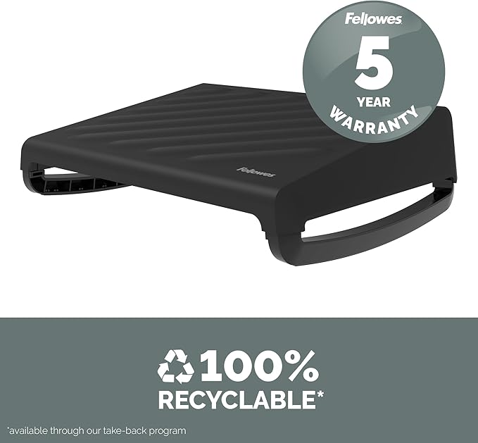 Fellowes Breyta Ergonomic Adjustable Foot Rest Black