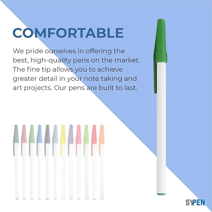 Personalized Stick Pens With your Custom Logo or Text-500 Pack Bulk-for Businesses, Parties, and Events, Custom Printed Slim Ballpoint Pens with Cap, Black, Black Ink
