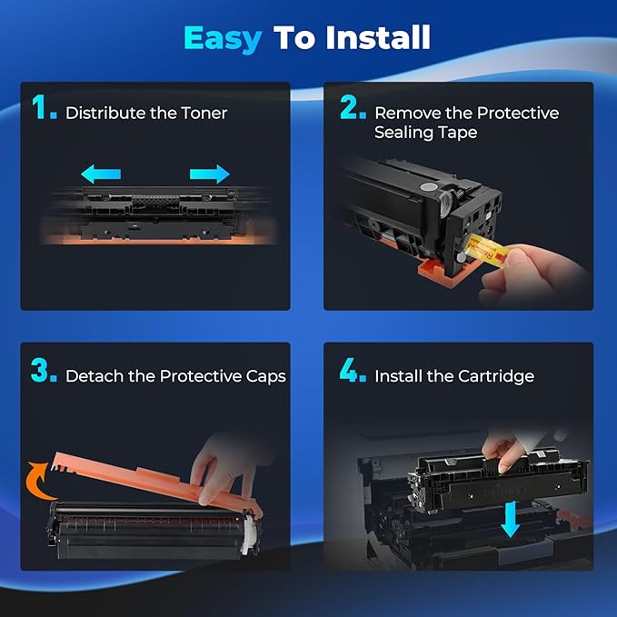 202A Toner Cartridges 4Pack Color Laser jet Pro MFP M281FDW M254DW M281CDW Compatible for HP 202A Toner Cartridges Combo Pack Compatible for Color Laser jet Pro MFP M281FDW M281CDW M281FDN M254DW M254