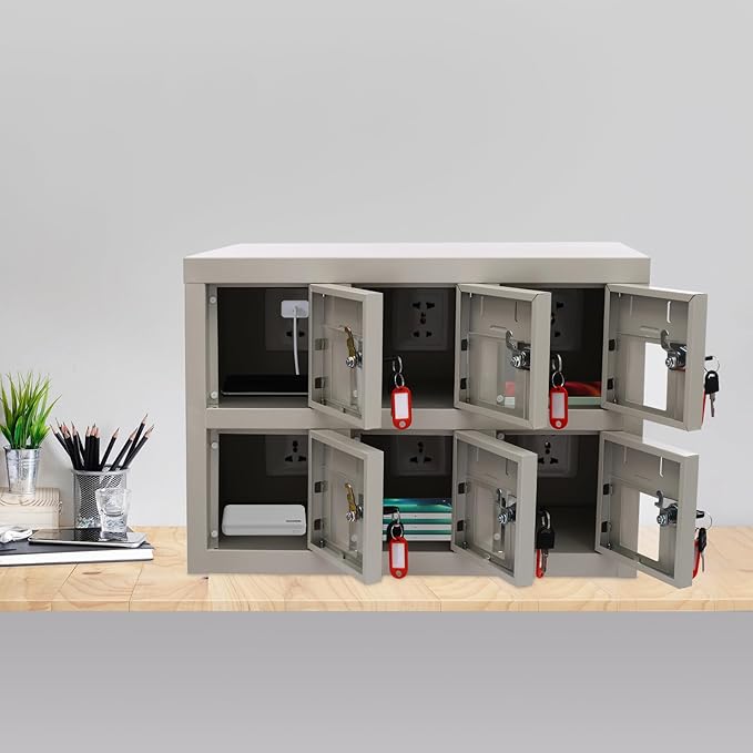 6 Slot Cellphone Charging Station Cell Phone Locker Cellphone Storage Cabinet, for Office Classroom