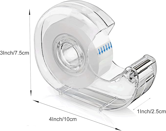 KIDMEN Transparent Tape,Clear Tape for Office,Home,School,5 Dispensered Rolls,0.7 x 1300 Inch