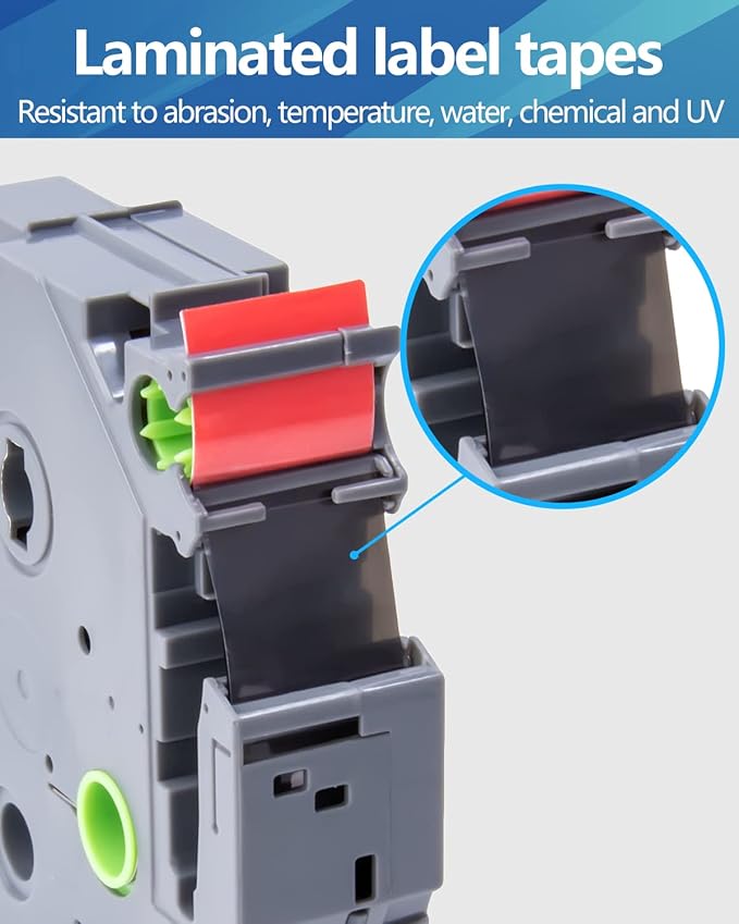 Weemay Compatible 3 Pack TZe-441 Replacement for Brother P-Touch Label Tape 18mm 0.7 Black on Red 3/4 TZe TZ Tape TZ-441 TZ441 TZe441 for PT-D400AD PT-D610BT PT-D600 PT-D410 Printer, 0.7" x 26.2'