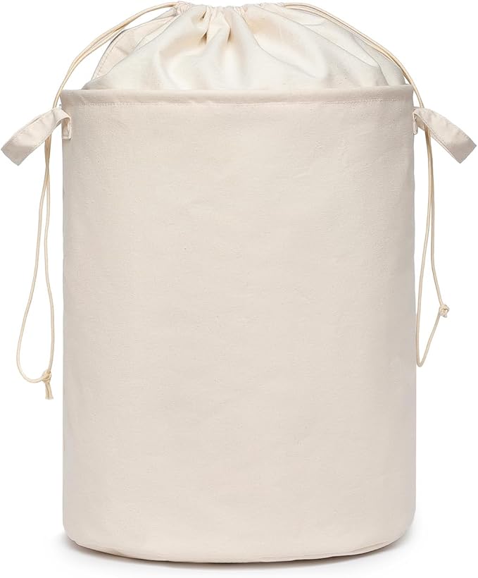 Foldable Storage Bins with Lids Cotton Canvas Rectangular Storage Box Ideal for Organization Lightweight and Durable (13.78 x 17.52)