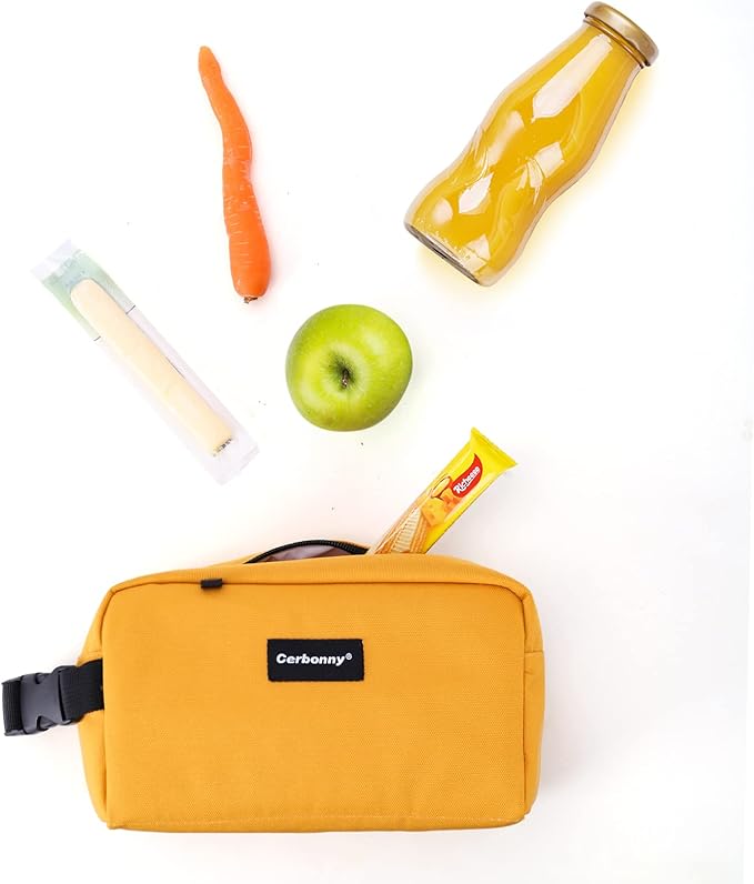 Small Cooler Bag Freezable Lunch Bag for Work School Travel,Small Lunch Bag,Insulated Snack Bag for Adults/Kids,Mini Cooler,Freezable Lunch Box Fit for Yogurt (Yellow-s)