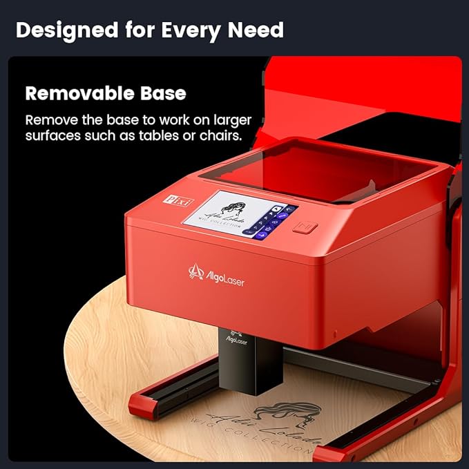 AlgoLaser 5W Laser Engraver Machine: Portable & Smart with 3.5" Touch Screen, Hand Drawing/Wireless/SD Card/Offline Engraving, AlgoOS 2.0 Self Developed System for Wood, Acrylic, Leather