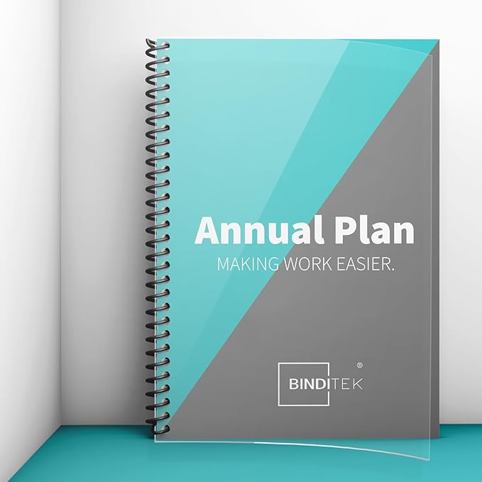 Binditek 50 Pack Plastic Spiral Binding Coils, 8mm(5/16"), 40 Sheet Capacity, 4:1 Pitch, Black, 48Loops, for Letter Size, for Students and Coworkers