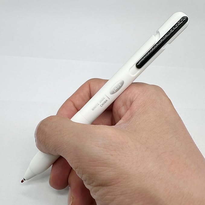 DUNBONG Retractable Ballpoint Pen,Ball pens, 0.5mm Gel Pens, Fine Point, 4 Black, 1 Blue &1 Red,Box of 6 Pens