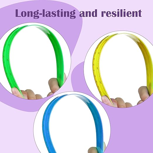 630 Pcs 12 Inch Plastic Rulers Bulk Color Clear Ruler Assorted Color Metric Straight Ruler with Inches and Centimeters for Kids School Classroom Student Back to School Office Gifts Supplies 9 Colors