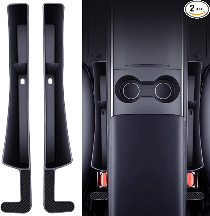 2 Pack Car Seat Gap Filler Organizer - Premium Car Seat Gap Storage Solution, Car Organizers and Storage for Phones, Keys, Cards, and More, Universal Fit for Most Vehicles