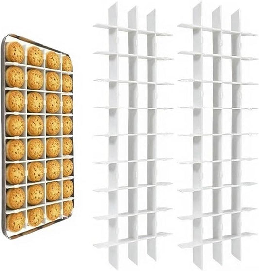 2 Sets Freeze Dryer Tray Dividers Medium, Freeze Dryer Accessories for Harvest Right, Non-Stick Dividers for Fruits, Vegetables, Meals (White)