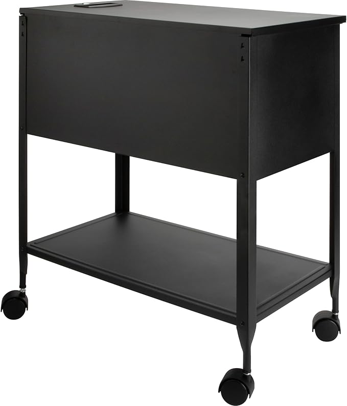 Lorell Standard Lock Mobile File Black 28.35" x 16.54" x 6.50"