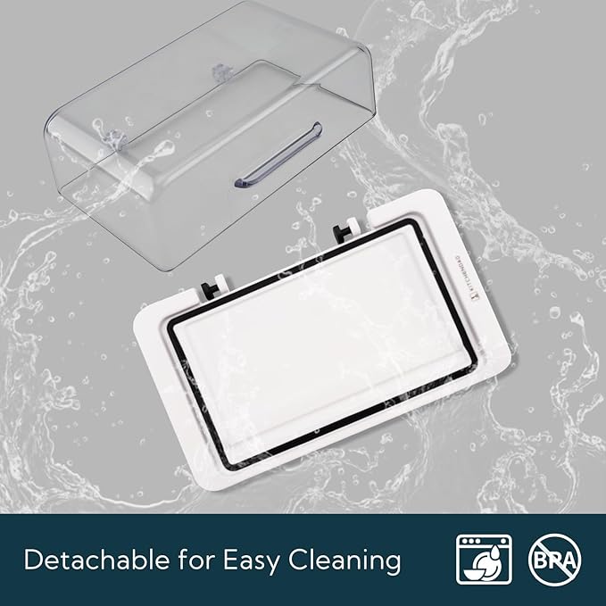 KITCHENDAO Airtight Flip-Top Butter Dish with Lid for Countertop and Refrigerator, Butter Keeper, Plastic Butter Holder Tray for 2 Sticks East Coast/West Coast/European Style/ Kerrygold Butter