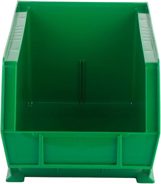 Hudson Exchange 15" x 8" x 7" Plastic Stackable Storage Bin and Hanging Container (Green, 1 Pack)