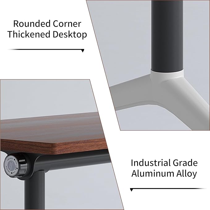 Conference Room Table with Flip-Top Design for Dynamic Meetings, Business Table Computer Desk with Heavy-Duty Frame,Foldable Seminar Meeting Tables for Home Office (6, A, 70.8IN)