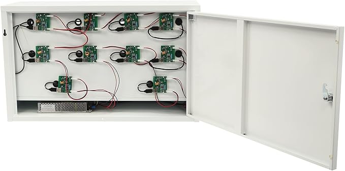 10 Slots Cell Phone Locker Charging Station & Locker Cellphone Charging Station Cabinet with Combination Lock, Tablet Computer and Mobile Phone Charging Station with 3 in 1 Charging Ports