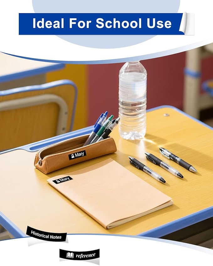 BOYEEZON Label Maker Tape 12mm 0.47 Black Replacement for Brother P Touch Label Tape TZe-335 TZ TZe 12mm 0.47 Laminated White on Black for Brother PTD210 PTD400 PTD410 PTD600, 4 Packs