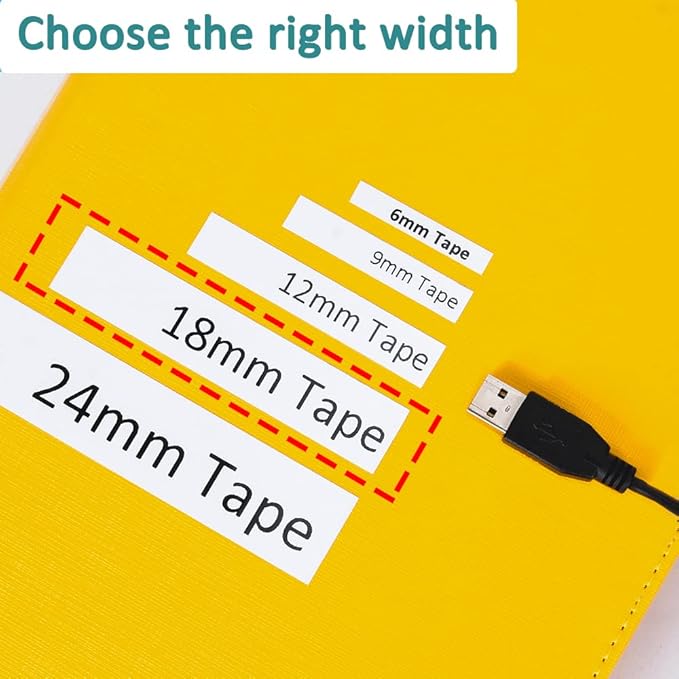 Hehua Compatible 8PK TZe TZ Tape 18mm 0.7 Laminated White Label Replacement for Brother Label Maker Tape TZe-241 TZe241 TZ-241 for P Touch PTD400 PTD600 PTP750W PT1880, 3/4 X 26.2ft, Black on White